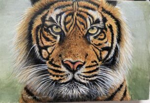 tiger mini painting